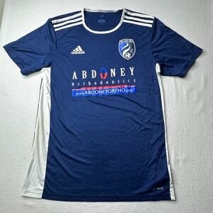 Adidas West Florida Flames Soccer Jersey Mens Medium Navy Blue Climalite Shirt